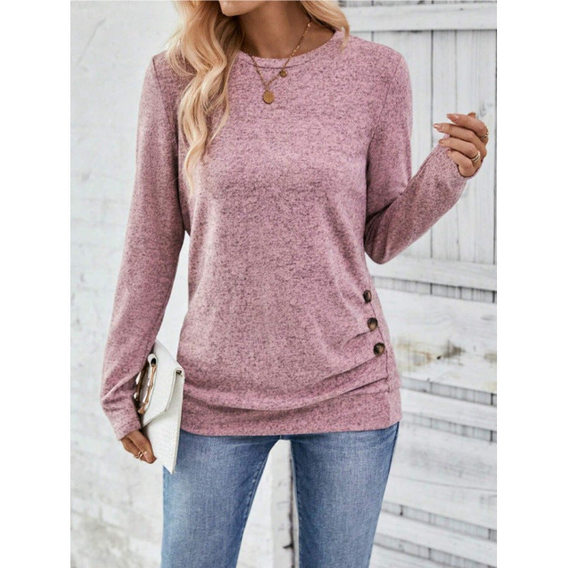 Fashionable women's top with button detail on the sides Lune London