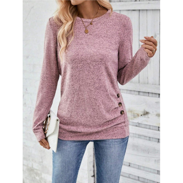Fashionable women's top with button detail on the sides Lune London