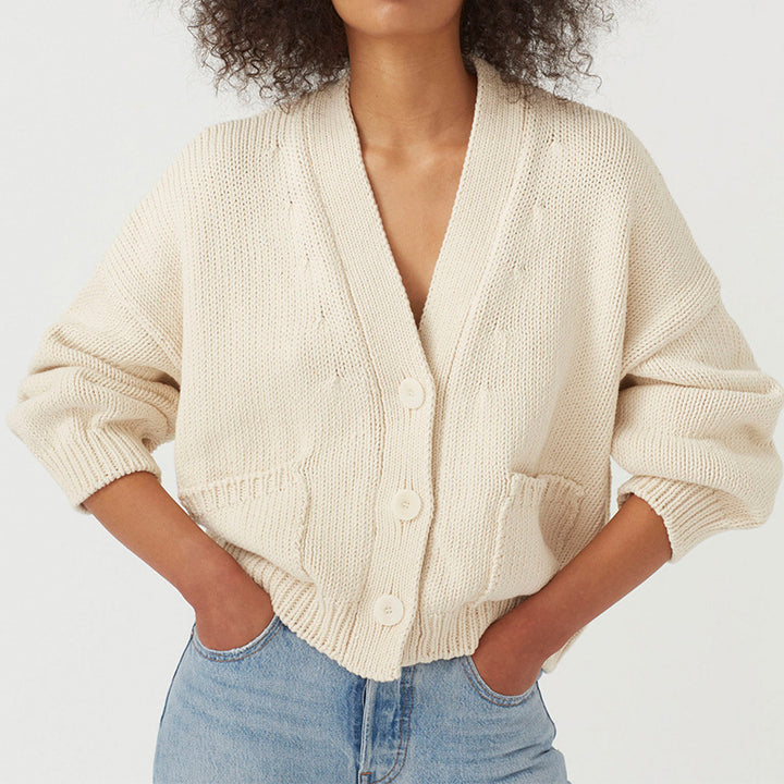 Ladies' knit jacket with practical pockets Lune London