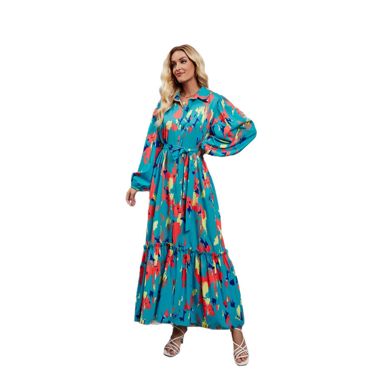 Chic & Stil Floral Print Trendy Long Sleeve Maxi Dress for Women