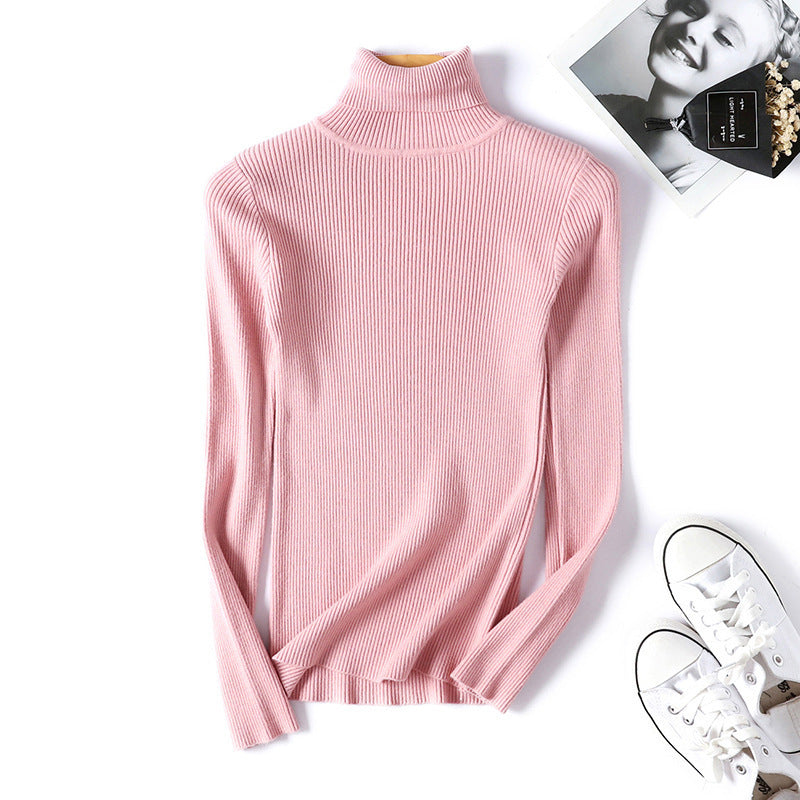 Lune London Women's Ribbed Knit Turtleneck Sweater