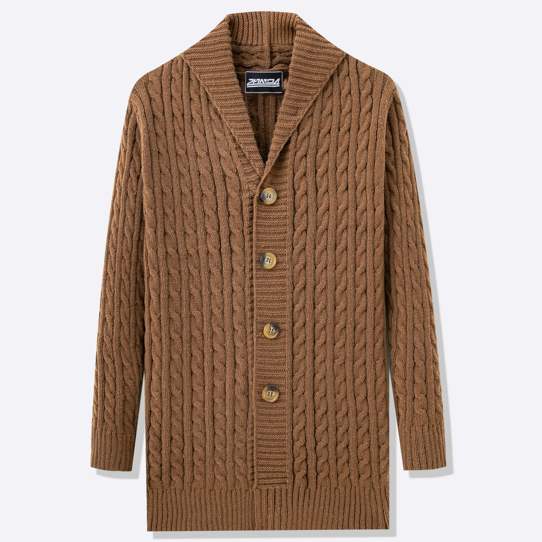 Men's knit jacket with open design and button details Lune London