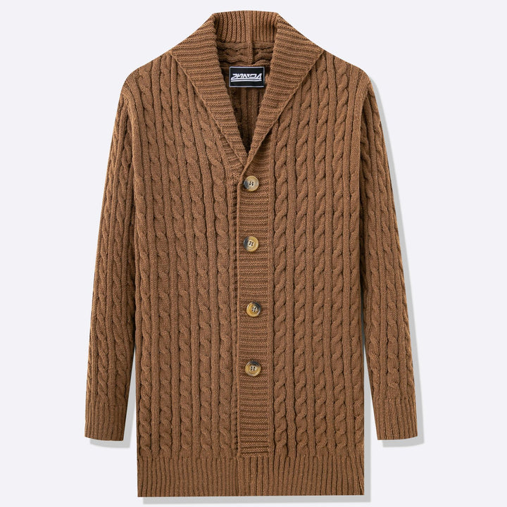Men's knit jacket with open design and button details Lune London