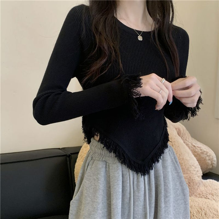 Pull tricoté pour femme avec franges Chic & Stil