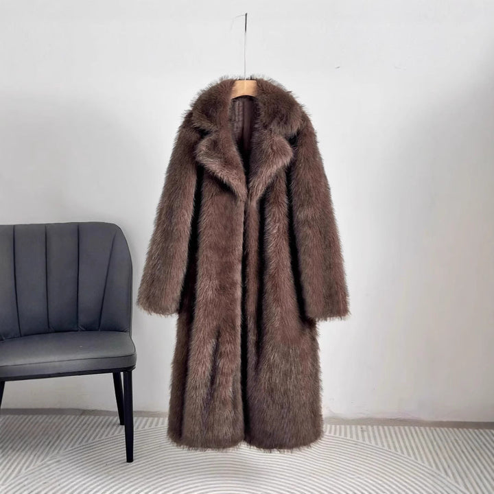Women Luxury Faux Fur Coat Lune London