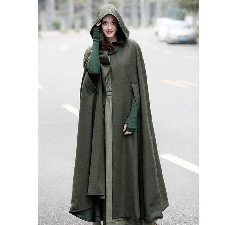 Women's Modern Cut Cloak with Hood Lune London