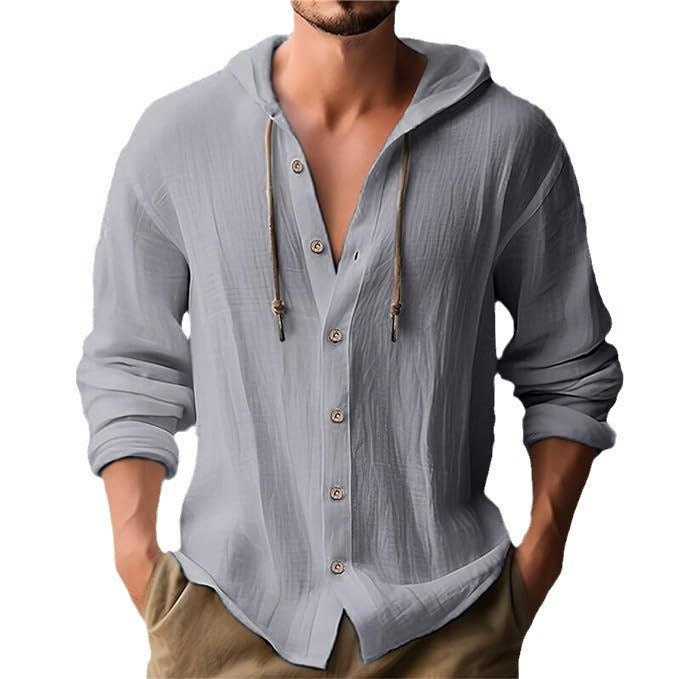 Men's hoodie with button placket Chic und Stil