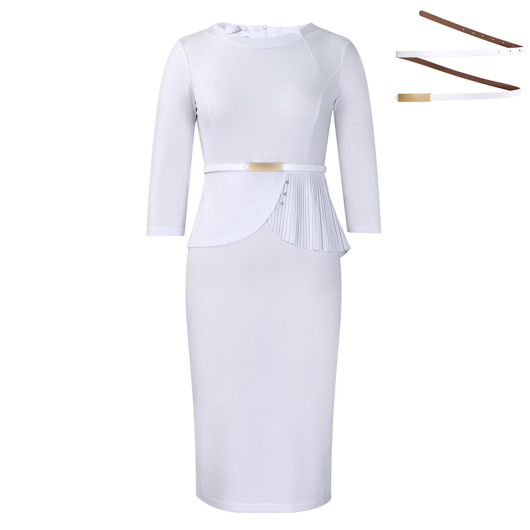 Dresses for women fitted with gathers and belt Lune London