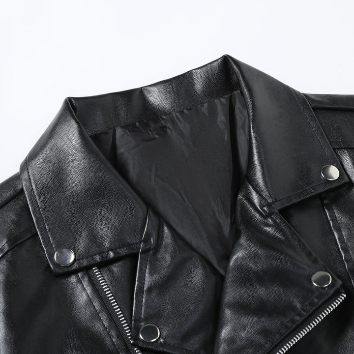 Stylish men's biker jacket made of high-quality synthetic leather Lune London