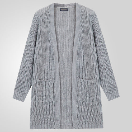 Men's oversized knit cardigan with plunging neckline and structured design Lune London