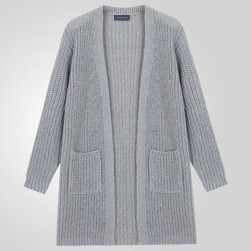 Men's Large Knit Cardigan with Deep Cut and Structured Design Lune London