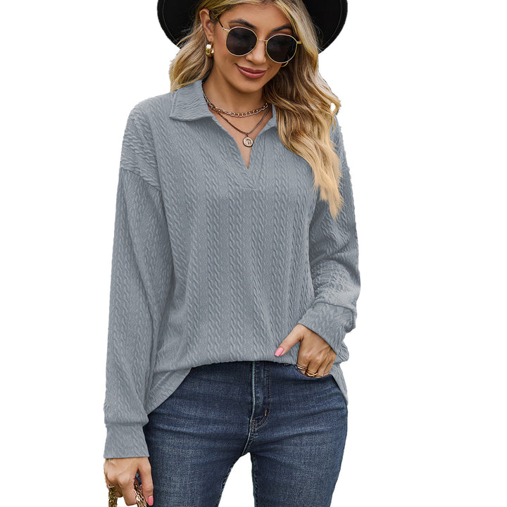 Casual women's sweater with textured cable pattern Lune London