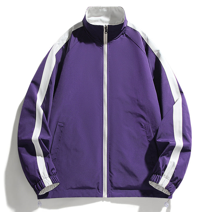 Sporty transition jacket for men with high collar and side zip pockets Lune London