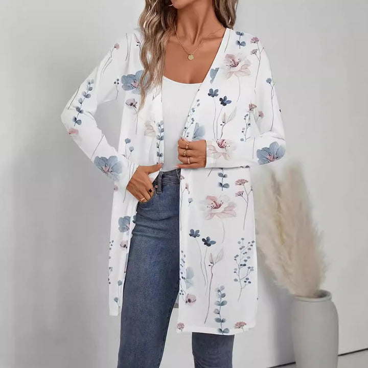 Lady floral pattern cardigan with loose fit Lune London