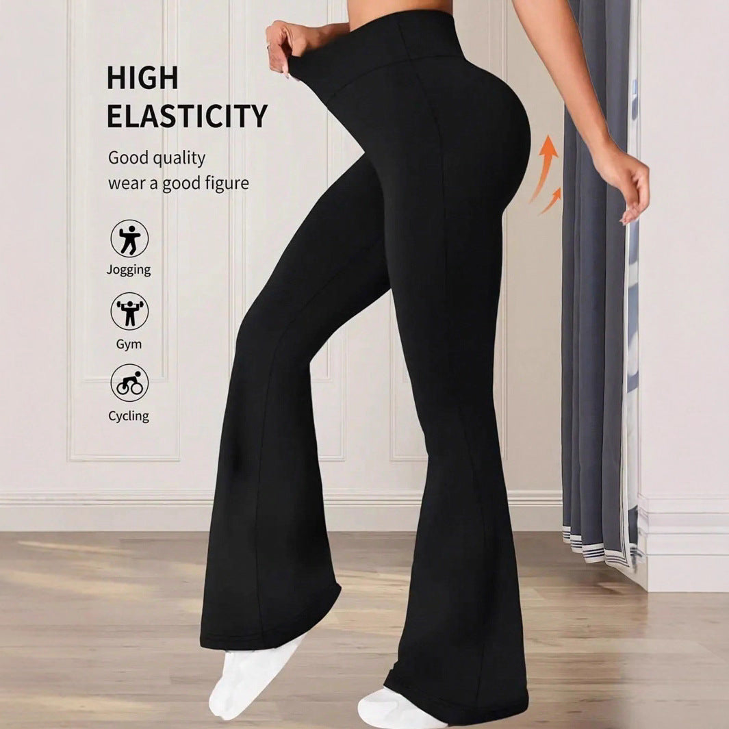 Lune London High Waisted Flared Leggings for Women