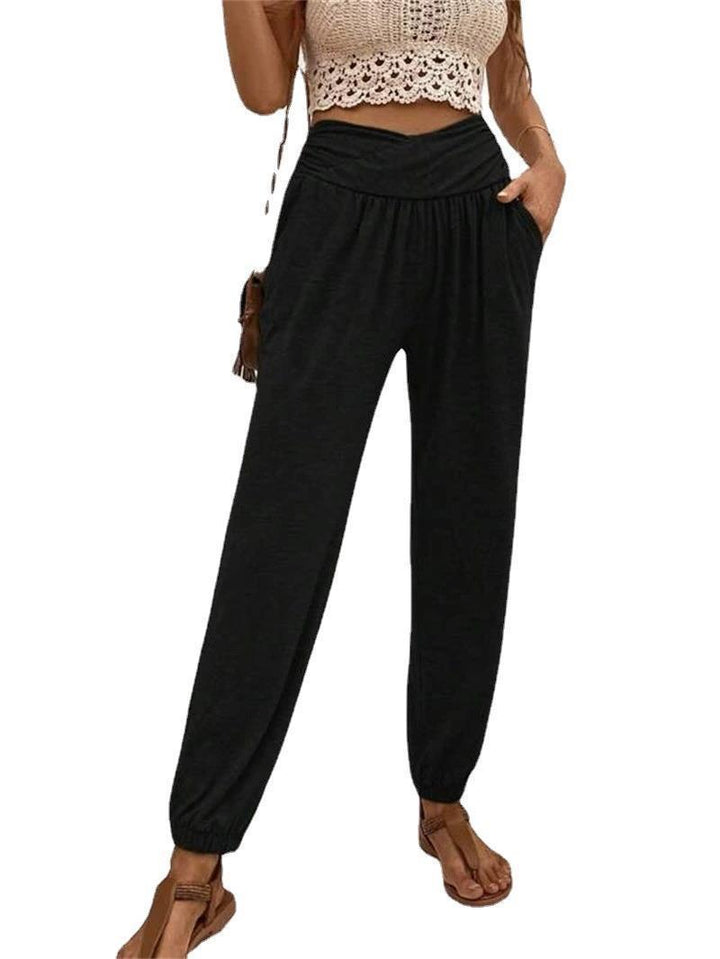 Lune London high-waisted elegant leisure pants for women with side pockets
