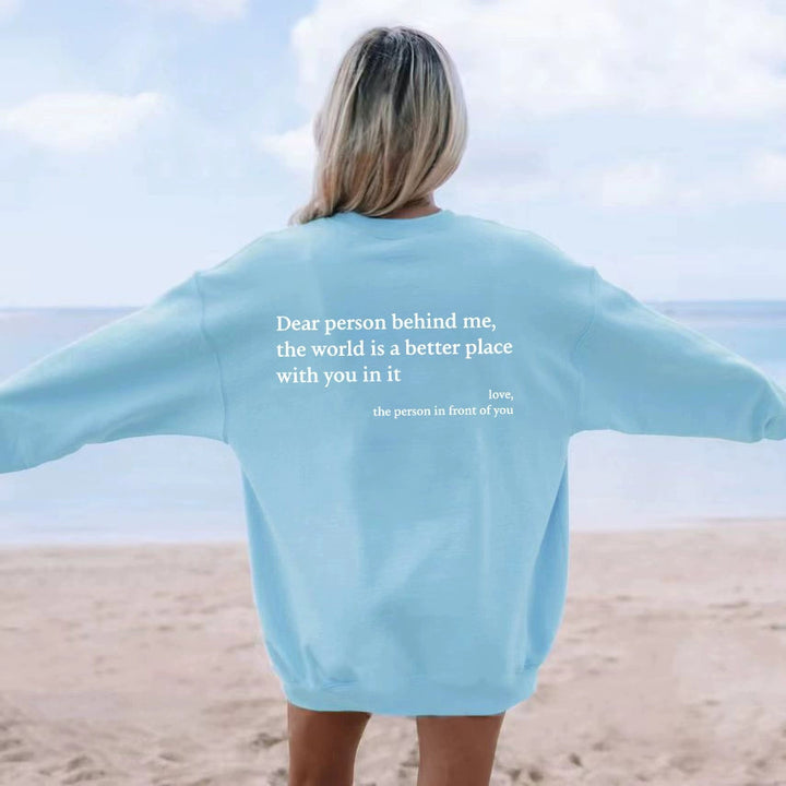 Women's sweatshirt with inspiring lettering Lune London