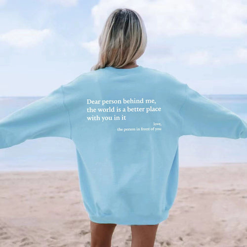 Women's sweatshirt with inspiring lettering Lune London