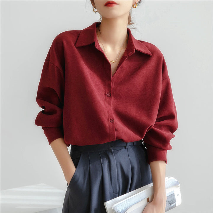 Blouse surdimensionnée pour femmes avec col élégant et coupe décontractée Chic & Stil