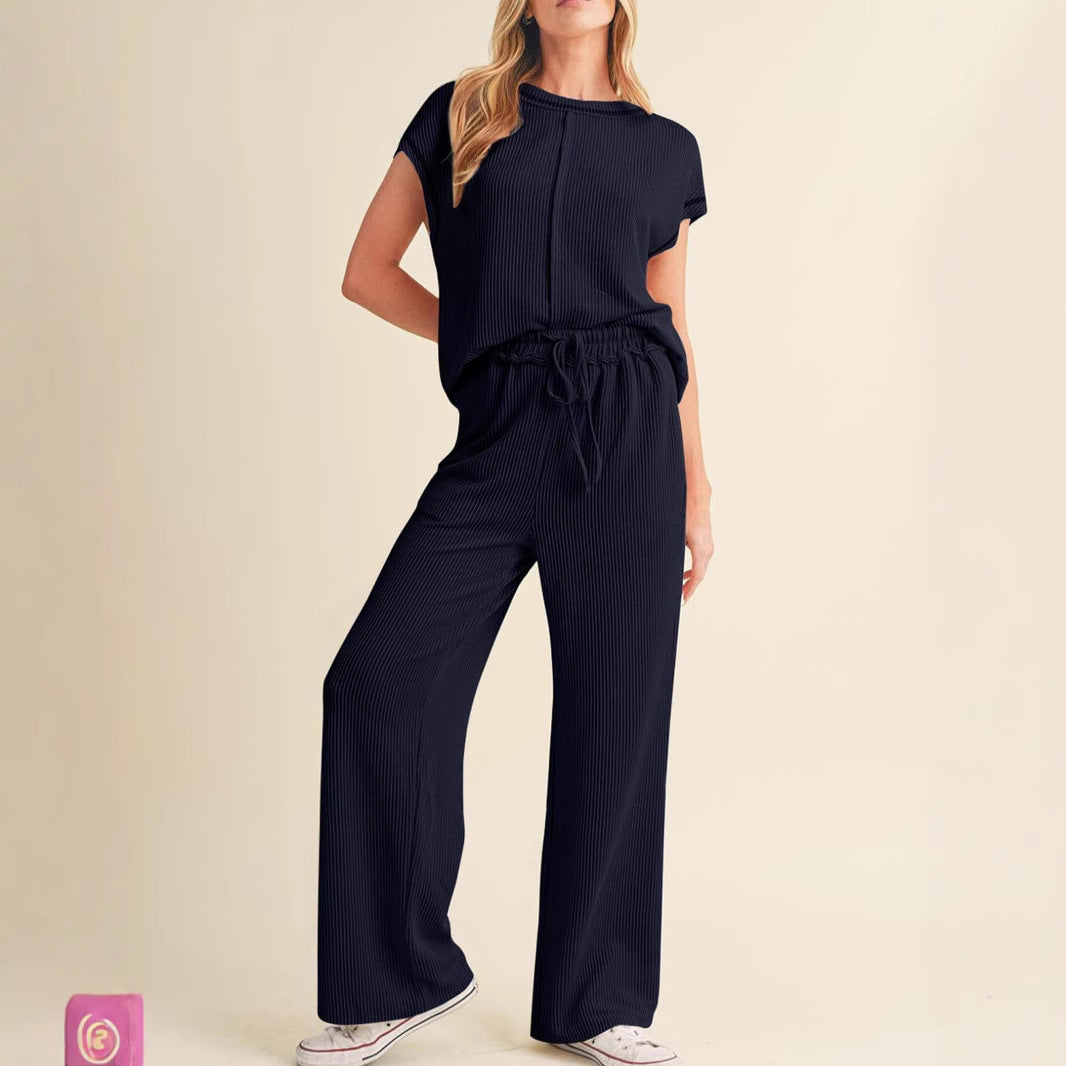 Women Comfortable jumpsuit with wide legs and elastic waistband Lune London