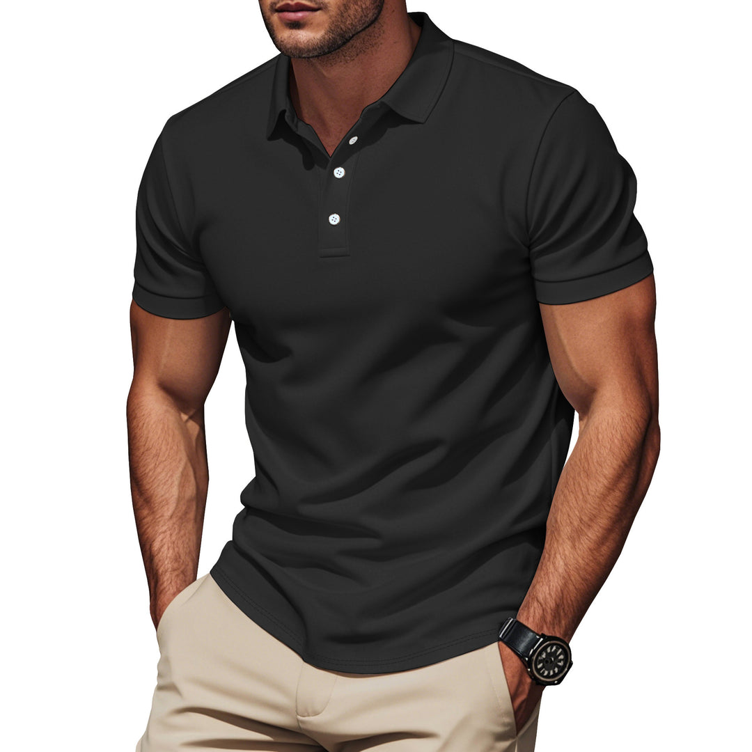 Fashion polo for men in breathable material with textured design Lune London
