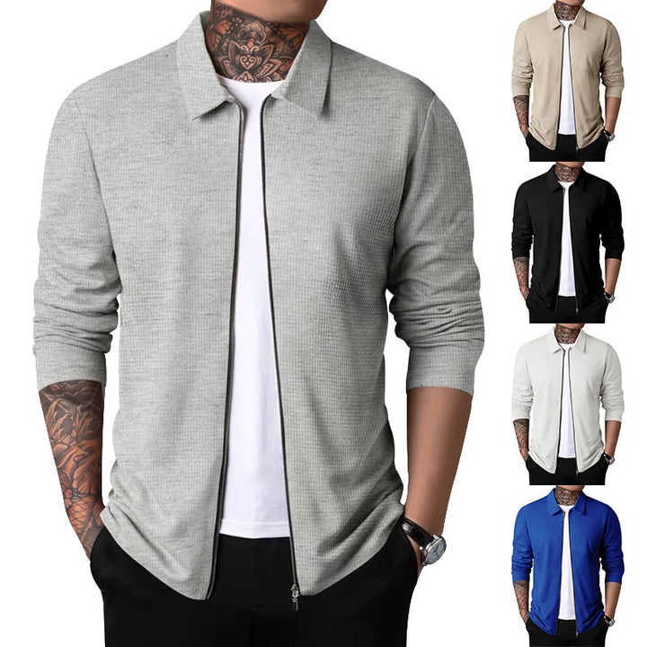 Pull-over zippé léger et à la mode pour hommes Lune London