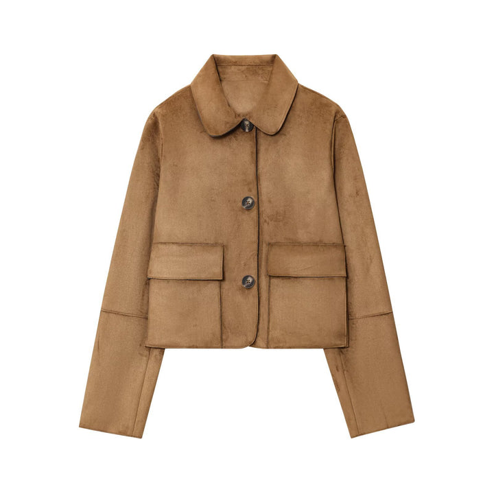 Ladies stylish short jacket in faux leather Lune London