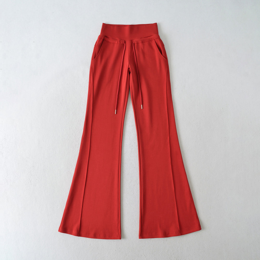 Women’s flared lounge pants with a high waist and practical side pockets Lune London