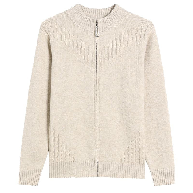 Cardigan pour femmes avec col montant et fermeture éclair Chic & Stil