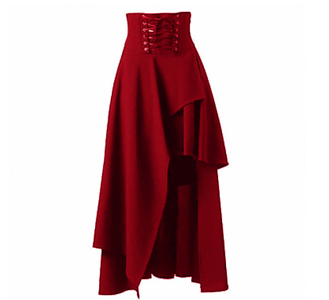 Ladies Elegant Asymmetrical Skirt with Laces Lune London