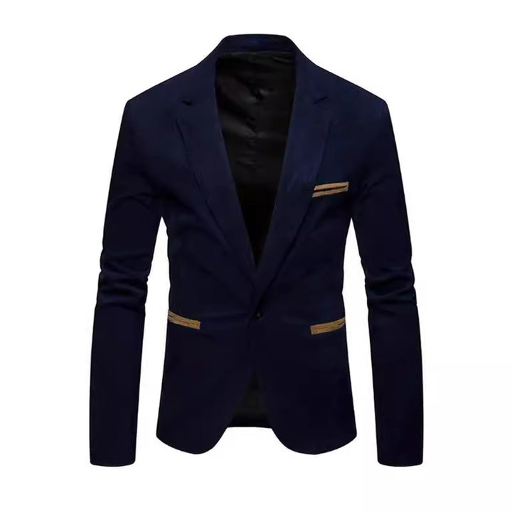 Suede blazer for men with textured surface Lune London