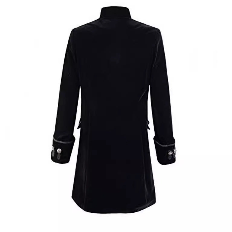 Elegant velvet coat for women with decorative buttons Lune London