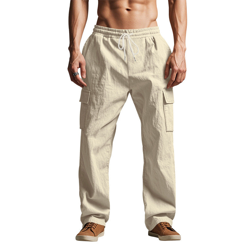 Casual cargo pants for men with elastic waistband and practical side pockets Lune London