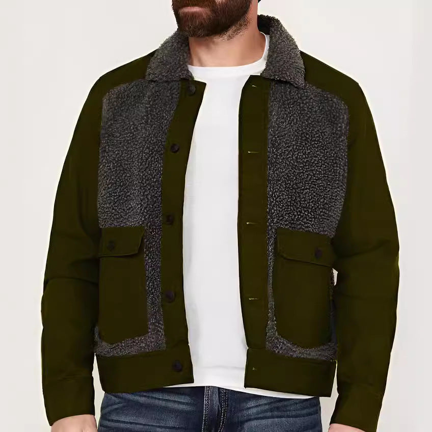 Casual fleece jacket for men with structured collar Lune London