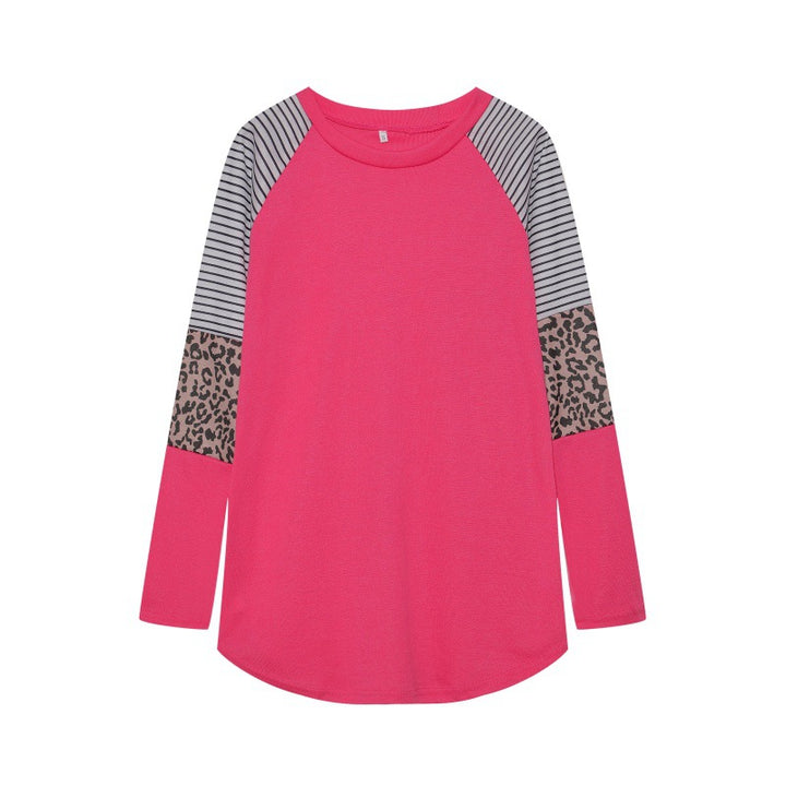 Chemisier long à manches longues pour femmes avec imprimé animal et design à rayures modernes Chic & Stil