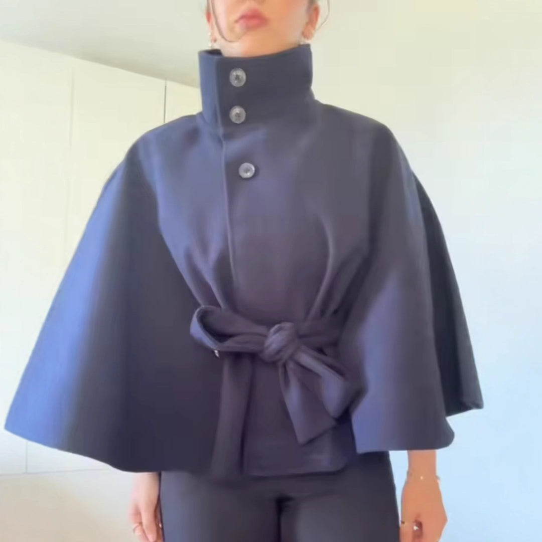Ladies Elegant and flattering comfort jacket with large collar Lune London