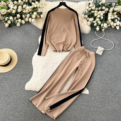 Sporty lounge set for women with contrasting side inserts Lune London
