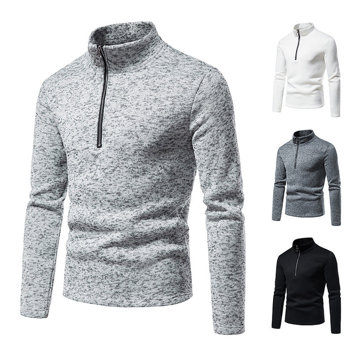 Sporty pull for men with a modern high collar and practical zip details Lune London