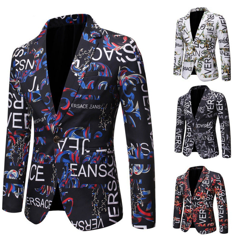 Designer blazer for men with creative inscription Lune London