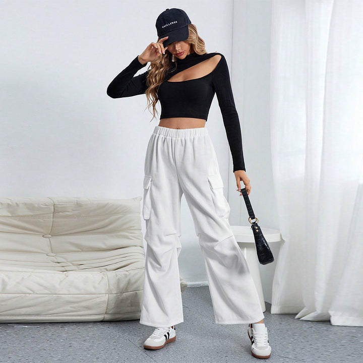 Pantalons cargo pour femmes avec une coupe ample et des poches pratiques Chic & Stil