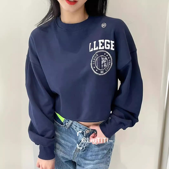 Sweat-shirt court pour femmes avec coupe surdimensionnée Chic & Stil
