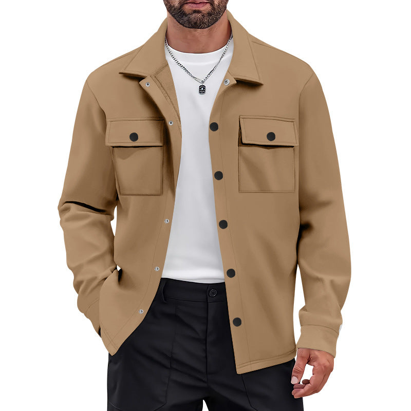 Versatile flannel jacket for men with patch pockets and modern cut Lune London