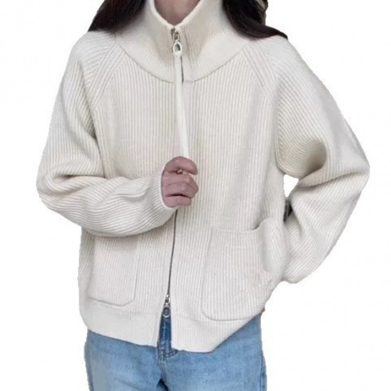 Cardigan femme avec col montant et poches pratiques Chic & Stil