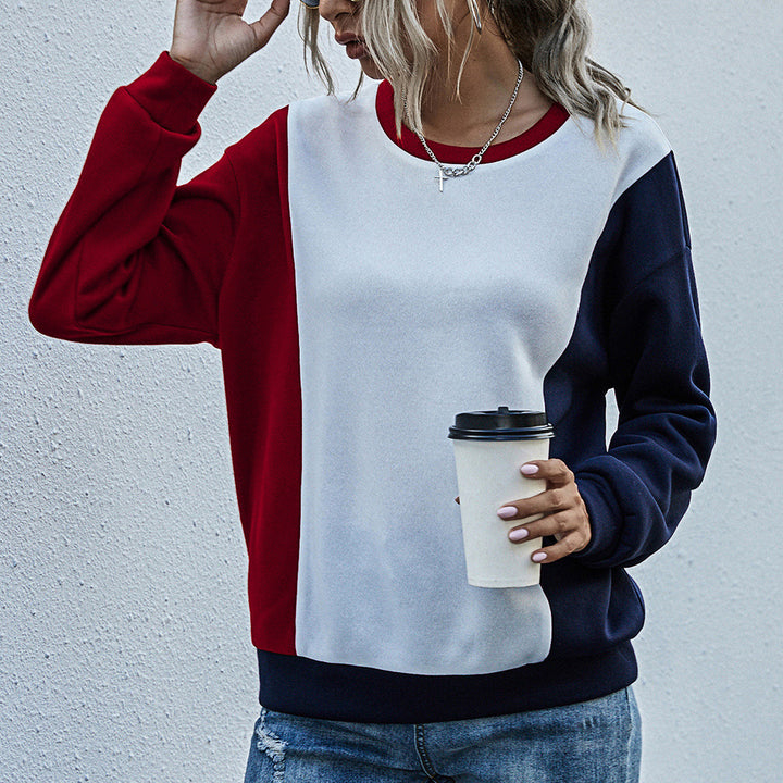 Casual sweatshirt for women with a trendy color block design Lune London