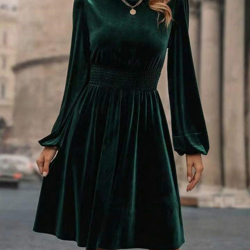 Smocked velvet dress for ladies Lune London