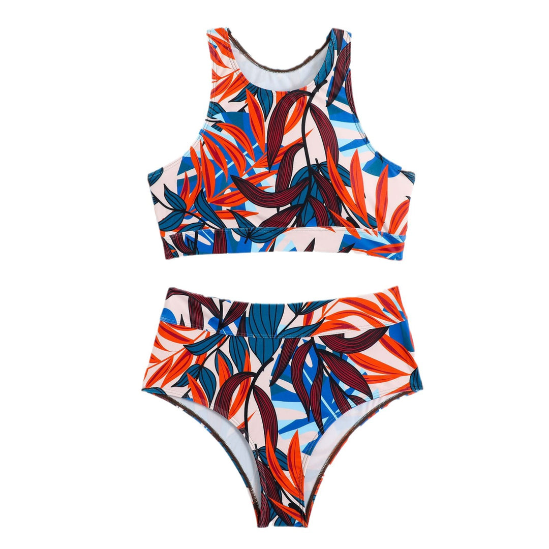 Women's sport bikini set with high waisted bottoms and comfortable top Lune London