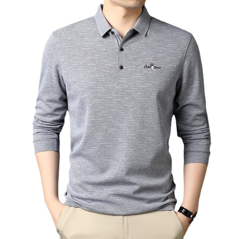 Men's long sleeve polo shirt in breathable functional material Lune London