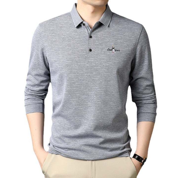 Men's long sleeve polo shirt in breathable functional material Lune London