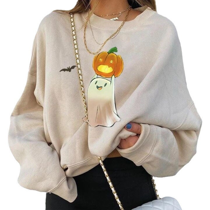 Women's sweatshirt with creative Halloween pattern Lune London