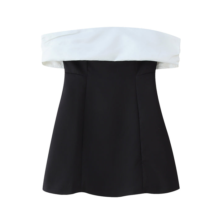 Off-shoulder dress for women with elegant draping Lune London